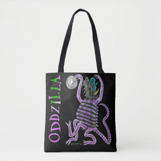 Tote Bag L'Étrange Queue D'Oddzilla (Devant)