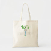 Tote Bag Let's Par Tee Funny Golf Party Distressed Design (Devant)