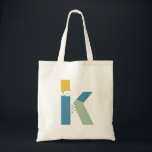 Tote Bag Lettre Abstraite moderne K Monogramme initial<br><div class="desc">Sac fourre-tout avec un monogramme abstrait.</div>