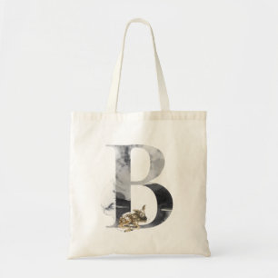 Tote Bag Lettre B Alphabet de cerfs de Noël 