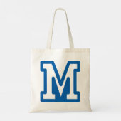 TOTE BAG LETTRE BLEUE VARIABLE M MONO (Dos)