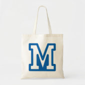 TOTE BAG LETTRE BLEUE VARIABLE M MONO (Devant)