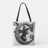 TOTE BAG LETTRE CHATON NOIR CHATON CHATON CHATON CHATON CHA (Dos)
