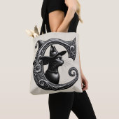 TOTE BAG LETTRE CHATON NOIR CHATON CHATON CHATON CHATON CHA (De près)