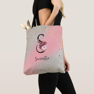 Tote Bag Lettre Customisée Monogramme personnalisée Nom S