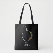 Tote Bag Lettre de fleur rustique B (Devant)