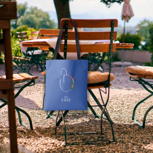 Tote Bag Lettre de fleur rustique B