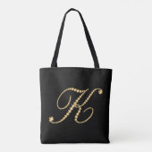 Tote Bag LETTRE DIAMANTS TON OR K MONogramme (Dos)