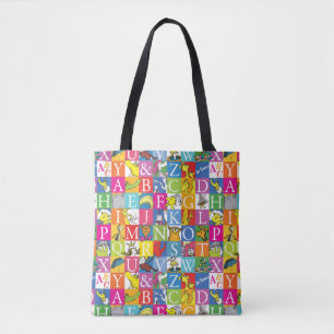 Tote Bag Lettre en bloc colorée ABC du Dr Seuss Motif