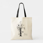 Tote Bag Lettre F Agritourisme biologique Rustique Monogram (Dos)
