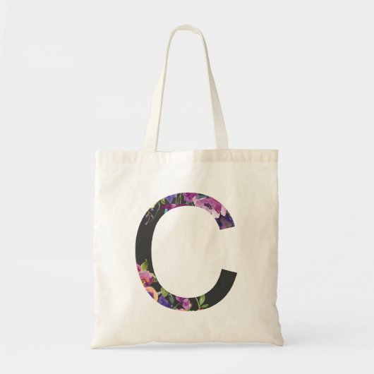 Tote Bag LETTRE FLEUVE BOtanique C MONogramme (Devant)