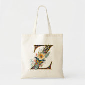 Tote Bag Lettre florale bohème Z élégante (Devant)