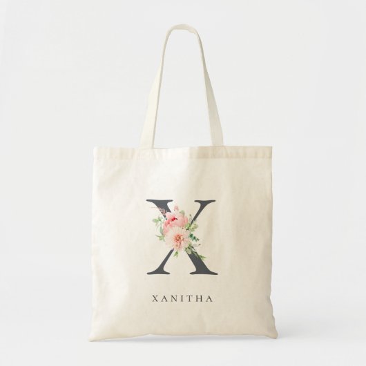 Tote Bag LETTRE FLORALE BOURSE FROIDE X MONogramme (Devant)