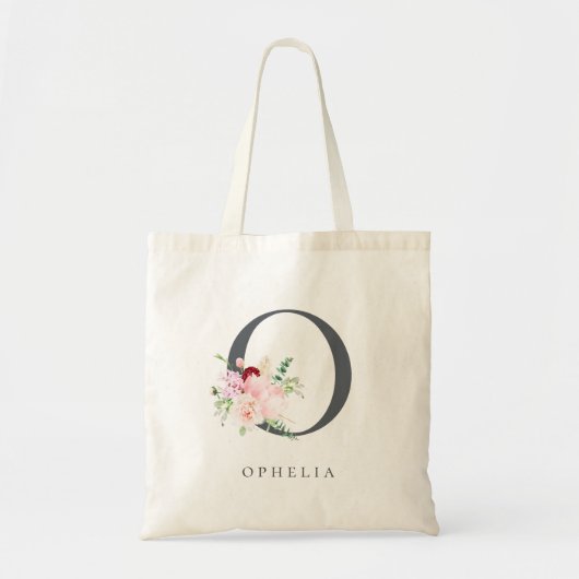 Tote Bag LETTRE FLORALE BOURSE Sauvage O MONGRAPHIQUE (Devant)