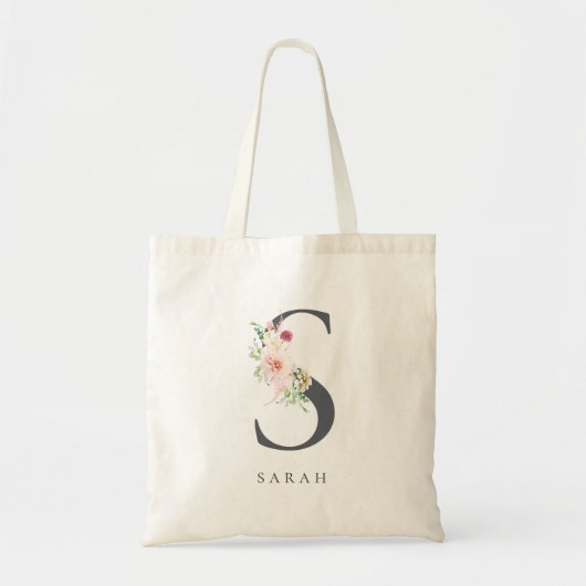 Tote Bag LETTRE FLORALE BOURSE Sauvage S MONO (Devant)
