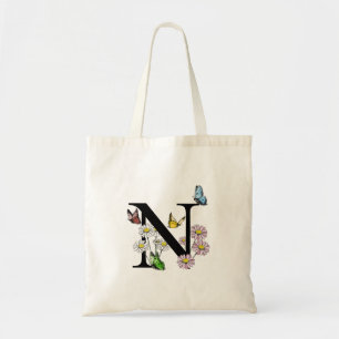 TOTE BAG LETTRE FLORALE BROUILLON N
