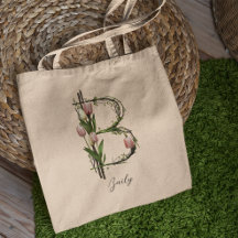 Lettre florale personnalisée 'B' – Cadeau personna