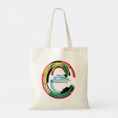 Tote Bag Lettre Grunge E (Dos)
