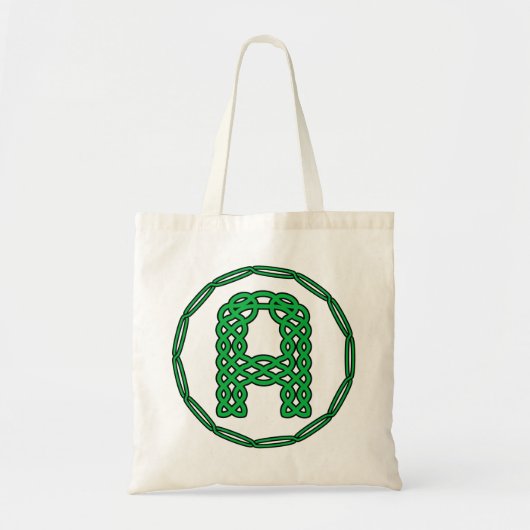 Tote Bag Lettre Initiale A Monogramme En Style Celtique (Devant)