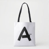 Tote Bag Lettre initiale A Monogramme Fourre-tout (Devant)