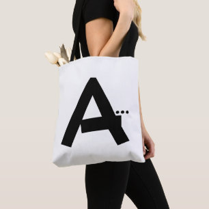 Tote Bag Lettre initiale A Monogramme Fourre-tout