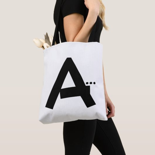 Tote Bag Lettre initiale A Monogramme Fourre-tout (De près)