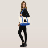 Tote Bag Lettre initiale moderne Monogramme à main (Devant (modèle))