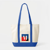 Tote Bag Lettre Initiale Monogramme Moderne Design (Devant)