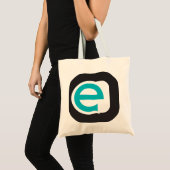 Tote Bag Lettre minuscule moderne e (Devant (produit))
