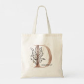 Tote Bag Lettre Moderne Initiale Monogramme D Bohème Person (Dos)