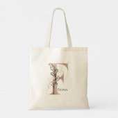 Tote Bag Lettre Moderne Initiale Monogramme F Élégante Pers (Dos)