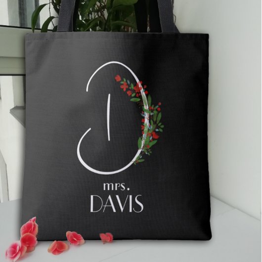 Tote Bag Lettre monochrome D