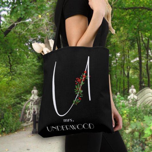 Tote Bag Lettre monochrome U enseignant