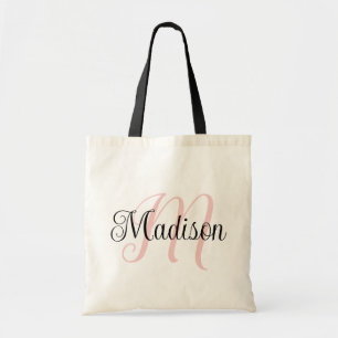 Tote Bag Lettre monogramme Gras Cadeau nuptial moderne