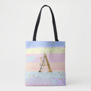 Tote Bag *~ LETTRE MONOGRAPHIQUE A - Parties scintillant en