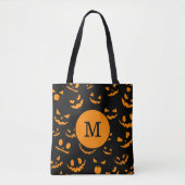 Tote Bag LETTRE MONOGRAPHIQUE VISEES Jack-o'-lantern Éffray (Devant)