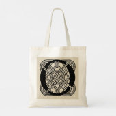 Tote Bag Lettre O Vintage Celtic Knot Monogramme (Dos)