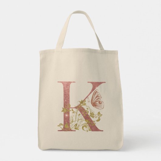 Tote Bag LETTRE Parties scintillant rose FLASH K (Dos)