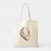 Tote Bag Lettre Q Moderne Initiale Monogramme Personnalisée (Dos)