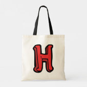 Tote Bag Lettre rouge gras H Fun Alphabet (Dos)