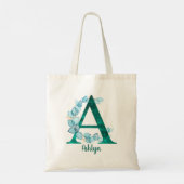 Tote Bag LETTRE Turquoise UNE GUERRE D'ÉCalyptus Bleu (Dos)