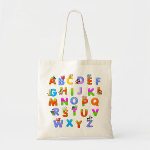 Tote Bag Lettres alphabétiques colorées