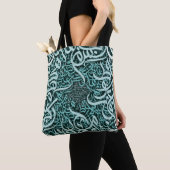 Tote Bag lettres arabes tiffany (De près)