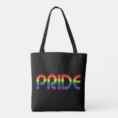 Tote Bag Lettres de ballon Rainbow Pride (Dos)
