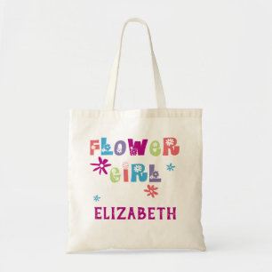 Tote Bag Lettres florales colorées Personnalisées Fleur