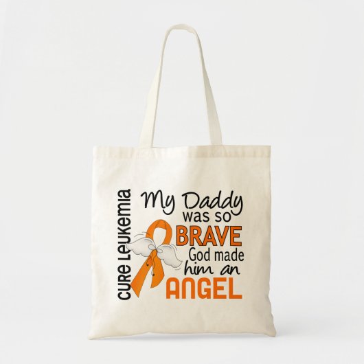 Tote Bag Leucémie de papa de l'ange 2 (Devant)