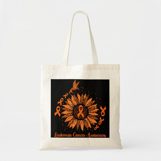 Tote Bag Leukemia Cancer Awareness T-shirt orange Sunflower (Devant)