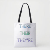 Tote Bag Leur Leurs Ils sont Grammaire (Devant)