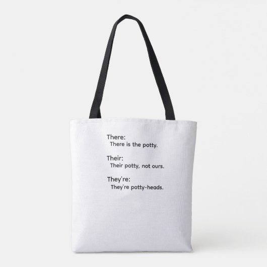 Tote Bag Leur Leurs Ils sont Grammaire (Dos)