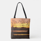 Tote Bag Levée de soleil et oies (Dos)